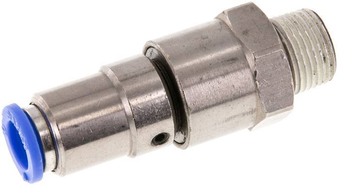 10mm & R3/8'' Quick Swivel Joint Push-In-Male Threads Laiton nickele/PBT NBR rotatif