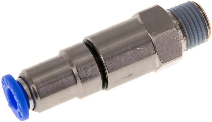 6mm & R1/4'' Quick Swivel Joint Push-In-Male Threads Laiton nickele/PBT NBR rotatif