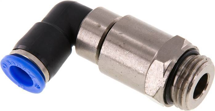 10mm & G1/2'' Elbow Quick Swivel Joint Push-In-Male Threads Nickel-Plated Brass/PBT NBR Rotatable