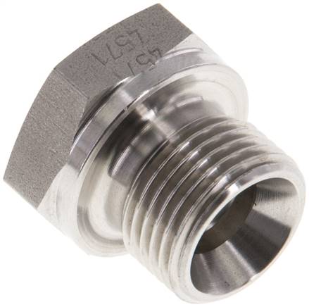 Plug G3/8'' Stainless steel with External Hex 60° cone 425bar (5971.25psi) Hydraulic