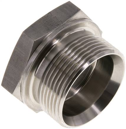 Plug G1 1/2'' Stainless steel with External Hex 60° cone 125bar (1756.25psi) Hydraulic