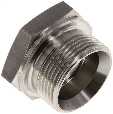 Plug G1 1/4'' Stainless steel with External Hex 60° cone 150bar (2107.5psi) Hydraulic