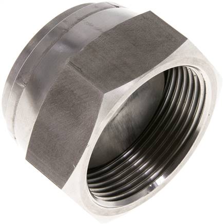 End Cap G1 1/2'' Stainless steel with External Hex 60° cone 125bar (1756.25psi) Hydraulic