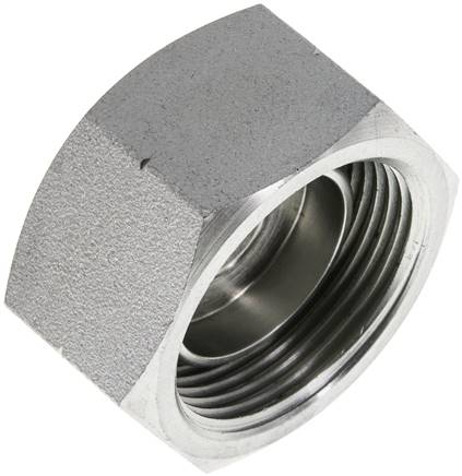 Eindkap G1 1/4" staal met buitenzeskant 60° conus 150 bar (2107,5psi) Hydrauliek