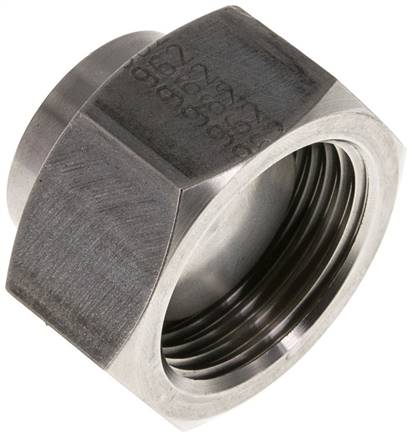 Eindkap G1'' RVS met buitenzeskant 60° conus 150 bar (2107.5psi) Hydrauliek