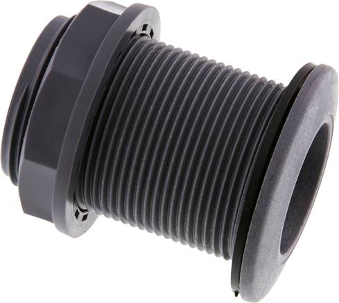 Screw Connection for Drain Cocks G1 1/2'' DN34.5 Bulkhead Polypropylene (pp) EPDM 10bar (140.5psi) FDA