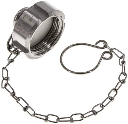 Cap Nut Rd34 X 1/8'' DN 15 Stainless Steel 1.4301 NBR DIN 11851 FDA 21 with Chain