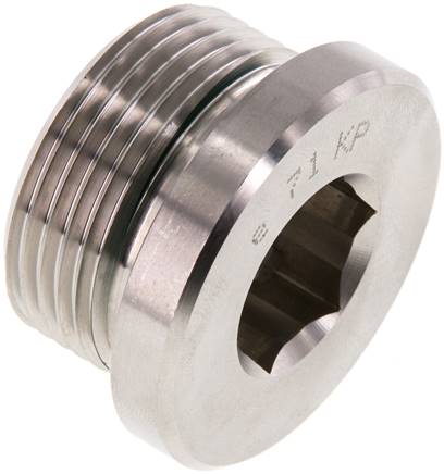 Plug M33 X 2 Stainless steel FKM with Internal Hex 400bar (5620.0psi)