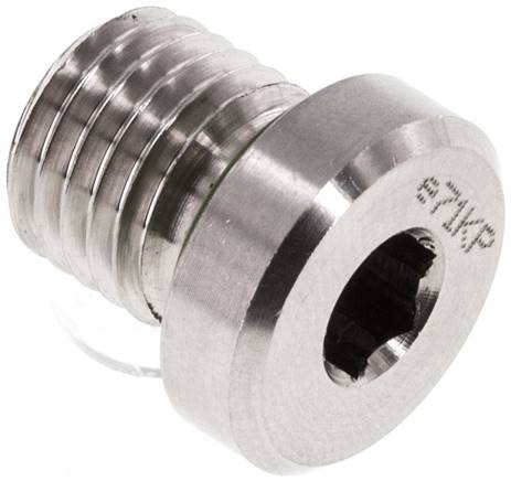 Plug M12 X 1.5 RVS FKM met binnenzeskant 400 bar (5620.0psi)