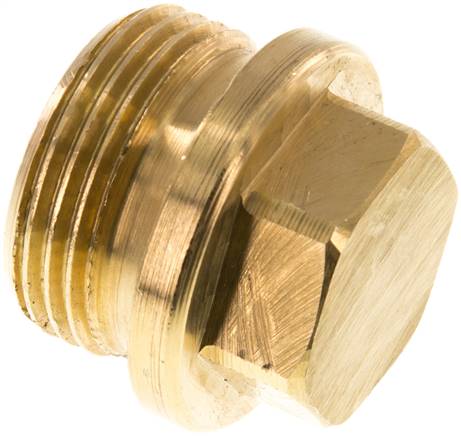 Plug G1'' Brass with Collar and External Hex 16bar (224.8psi)