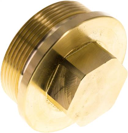 Plug G2'' Brass with Collar and External Hex 16bar (224.8psi)