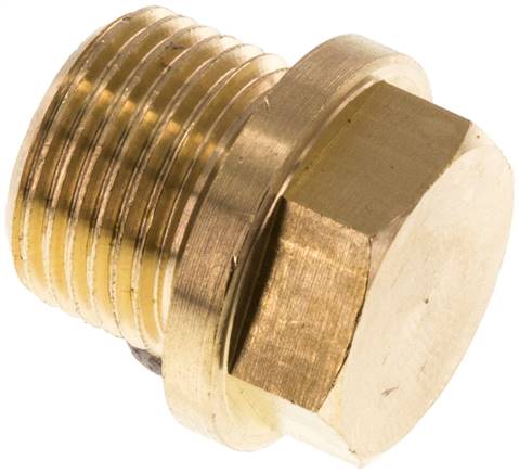 Plug G3/8'' Brass with Collar and External Hex 16bar (224.8psi)