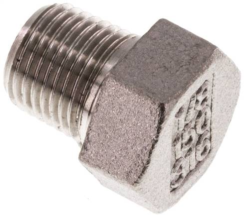 Plug R1/8'' RVS met buitenzeskant 16 bar (224.8psi)