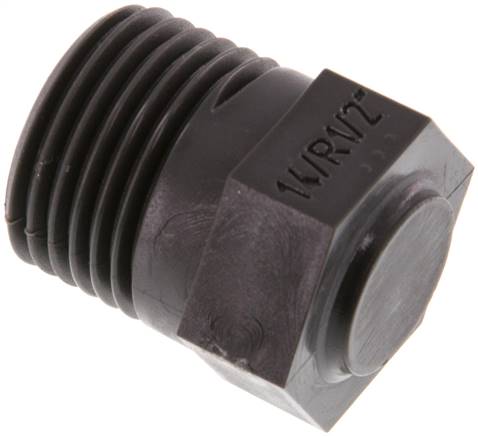 Plug R1/2'' PA 6 met buitenzeskant 8 bar (112.4psi)