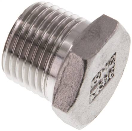 Plug R1/2'' Stainless steel with External Hex 16bar (224.8psi)