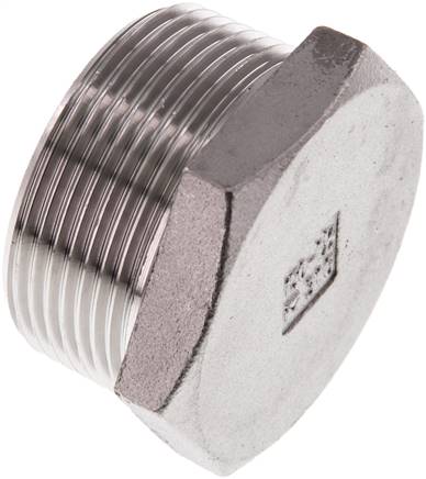 Bouchon R1 1/2'' en acier inoxydable avec hexagone externe 16bar (224.8psi)