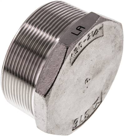 Plug R2 1/2'' RVS met buitenzeskant 16 bar (224.8psi)