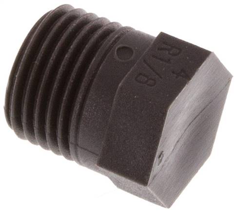 Plug R1/8'' PA 6 met buitenzeskant 8 bar (112.4psi)