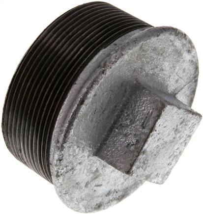 Plug R2 1/2'' Malleable cast iron with External Square 25bar (351.25psi)