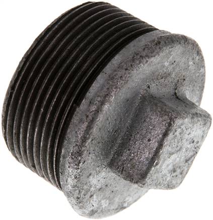 Plug R1 1/2'' Malleable cast iron with External Square 25bar (351.25psi)