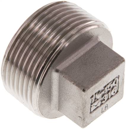 Plug R1 1/4" RVS met extern vierkant 16 bar (224.8psi)