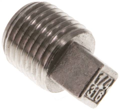 Stopfen R1/4'' Edelstahl mit Außenvierkant 16bar (224.8psi)