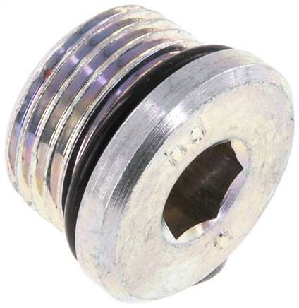 Plug UNF 3/4INCH-16 Steel NBR with Internal Hex 630bar (8851.5psi)