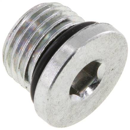 Plug UNF 1/2''-20 Steel NBR with Internal Hex 630bar (8851.5psi)