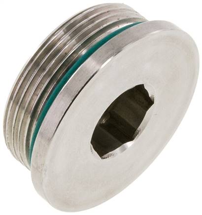 Plug UN 1-7/8''-12 Stainless steel FKM with Internal Hex 250bar (3512.5psi)