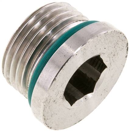 Bouchon UN 1-1/16''-12 Acier inoxydable FKM avec hexagone interne 400bar (5620.0psi)