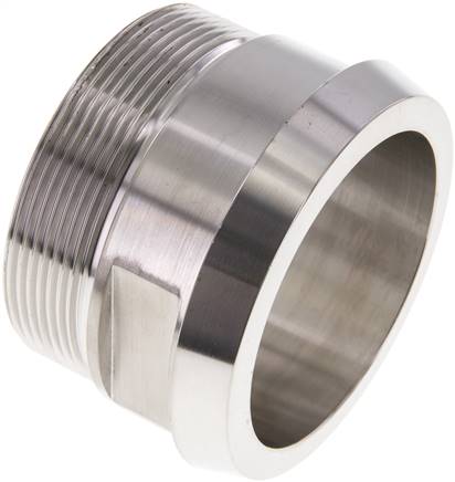 DIN 11851 Sanitary (Dairy) Fitting 86mm Cone x G2 1/2 inch Male Stainless Steel