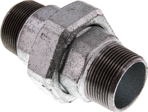 Raccord union droit R1 1/2'' joint plat en fonte 25bar (351.25psi)