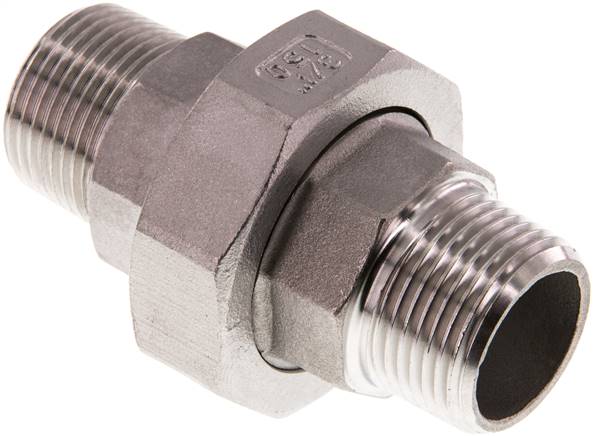 Union Straight Connector R3/4'' Stainless Steel Flat Seal PTFE 16bar (224.8psi)