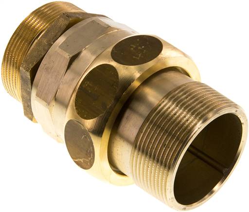 Union Straight Connector R2'' Brass Flat Seal Centellen 16bar (224.8psi)