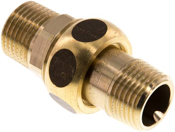 Union Rechte Connector R1/2'' Messing Platte Dichting Centellen 16bar (224.8psi)