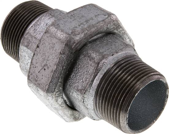 Racor recto de unión R1 1/4'' Junta plana de hierro fundido 25bar (351.25psi)