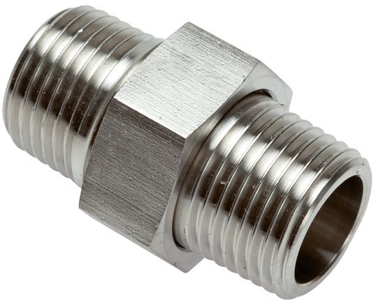 Double Nipple R1/2'' Separable Stainless Steel Flat Seal PTFE 40bar (562.0psi)