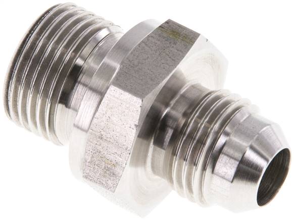 JIC Double Nipple G3/8'' x UNF 9/16''-18 (Dash Size 6) Stainless Steel FKM 275bar (3863.75psi)