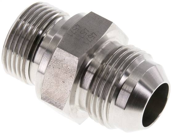 JIC Doppelnippel G3/4'' x UN 1-1/16''-12 Edelstahl FKM 210bar (2950.5psi)