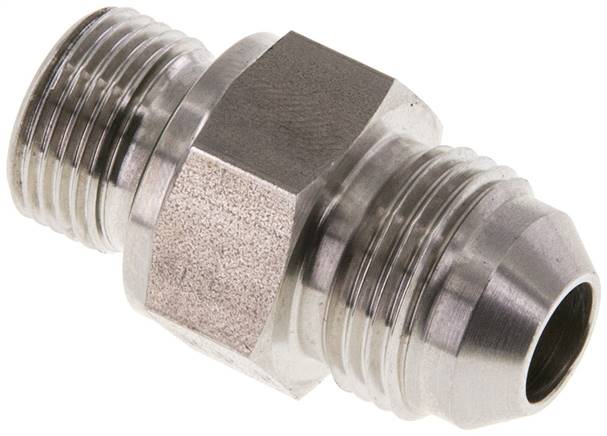 JIC  Dubbele Nippel G3/8'' X UNF 3/4''-16 RVS FKM 275bar