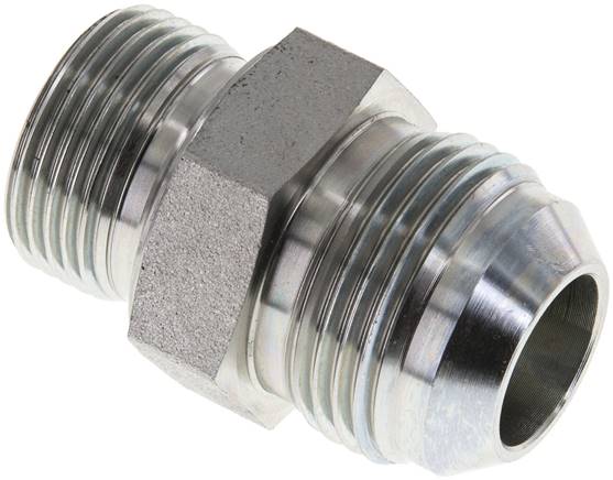 JIC Double Nipple G3/4'' x UN 1-3/16''-12 Acier NBR 170bar (2388.5psi)