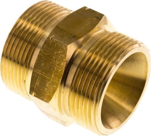 Double Nipple G1 1/2'' Male x Male Left Hand Brass 16bar (224.8psi) 50mm Hex