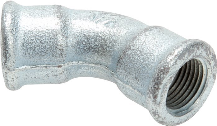 45deg Angled Fitting Rp1'' Female Cast Iron 25bar (351.25psi)