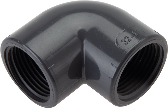 90Grad abgewinkeltes Fitting Rp4'' Innengewinde PVC-U 16bar (224,8psi) EN 1452-3