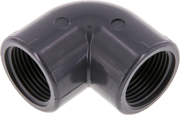 Racor acodado 90deg Rp3/4'' Hembra PVC-U 16bar (224.8psi) EN 1452-3