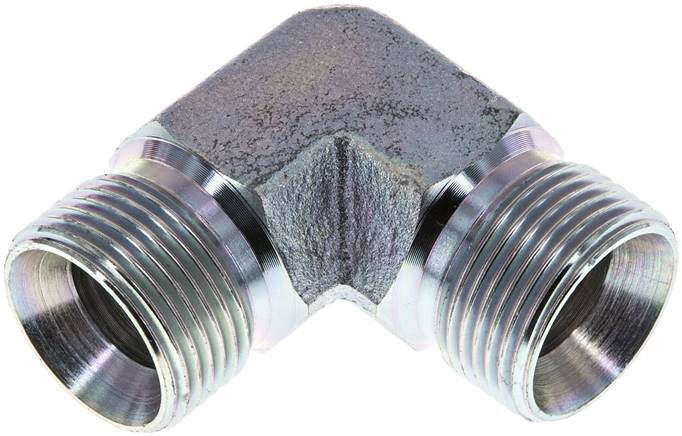 90deg Angled Fitting G3/4'' High Pressure Steel 60° Cone 325bar (4566.25psi) Hydraulic