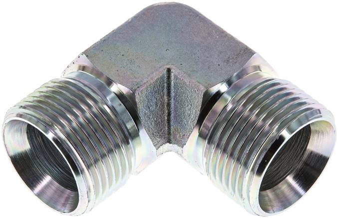 90deg Angled Fitting G1'' High Pressure Steel 60° Cone 225bar (3161.25psi) Hydraulic