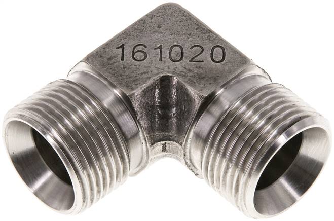 90deg Angled Fitting G3/4'' High Pressure Stainless Steel 60° Cone 325bar (4566.25psi) Hydraulic