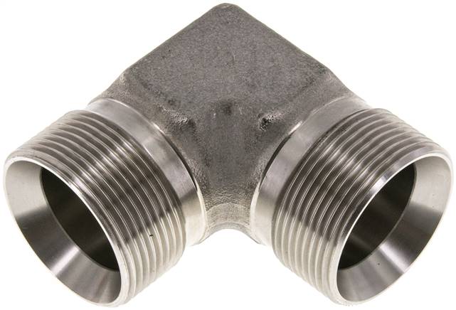 90deg Angled Fitting G1 1/2'' High Pressure Stainless Steel 60° Cone 190bar (2669.5psi) Hydraulic