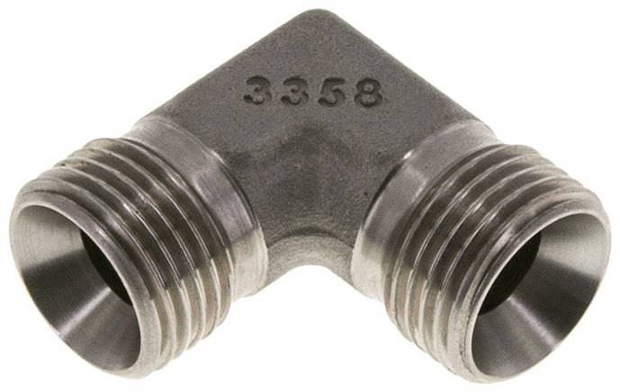 90deg Angled Fitting G1/2'' High Pressure Stainless Steel 60° Cone 350bar (4917.5psi) Hydraulic